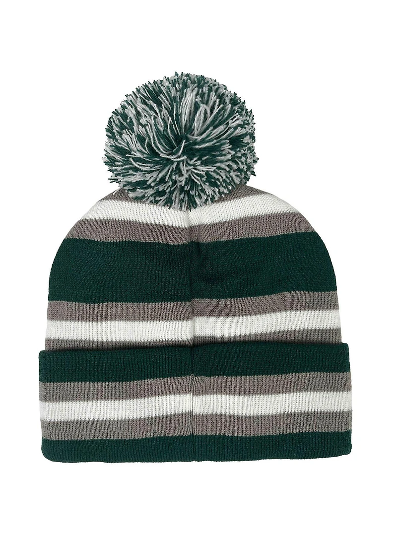Michigan State University Block Stripes Knit Pom Beanie