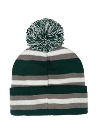 Michigan State University Block Stripes Knit Pom Beanie