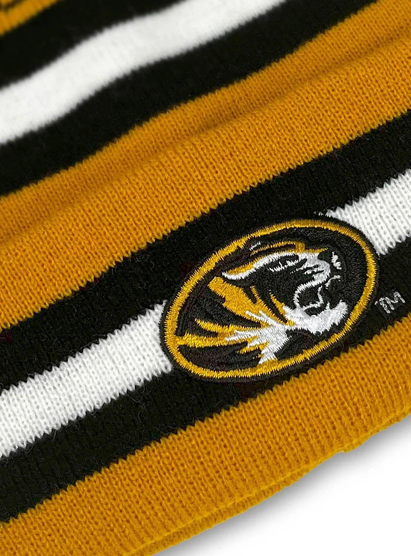 University of Missouri Block Stripes Knit Pom Beanie