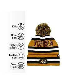 University of Missouri Block Stripes Knit Pom Beanie
