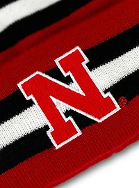 University of Nebraska Block Stripes Knit Pom Beanie