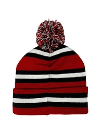 North Carolina State University Block Stripes Knit Pom Beanie