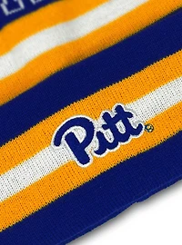University of Pittsburgh Block Stripes Knit Pom Beanie