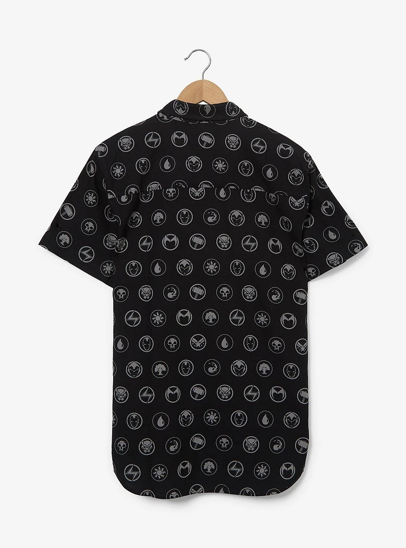 Magic: The Gathering x Marvel Icons Allover Print Woven Button-Up - BoxLunch Exclusive