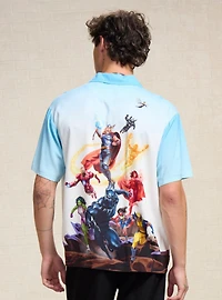 Magic: The Gathering x Marvel Heroes Group Portrait Woven Button-Up - BoxLunch Exclusive