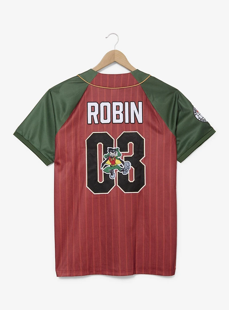 DC Comics Teen Titans Robin Striped Baseball Jersey - BoxLunch Exclusive