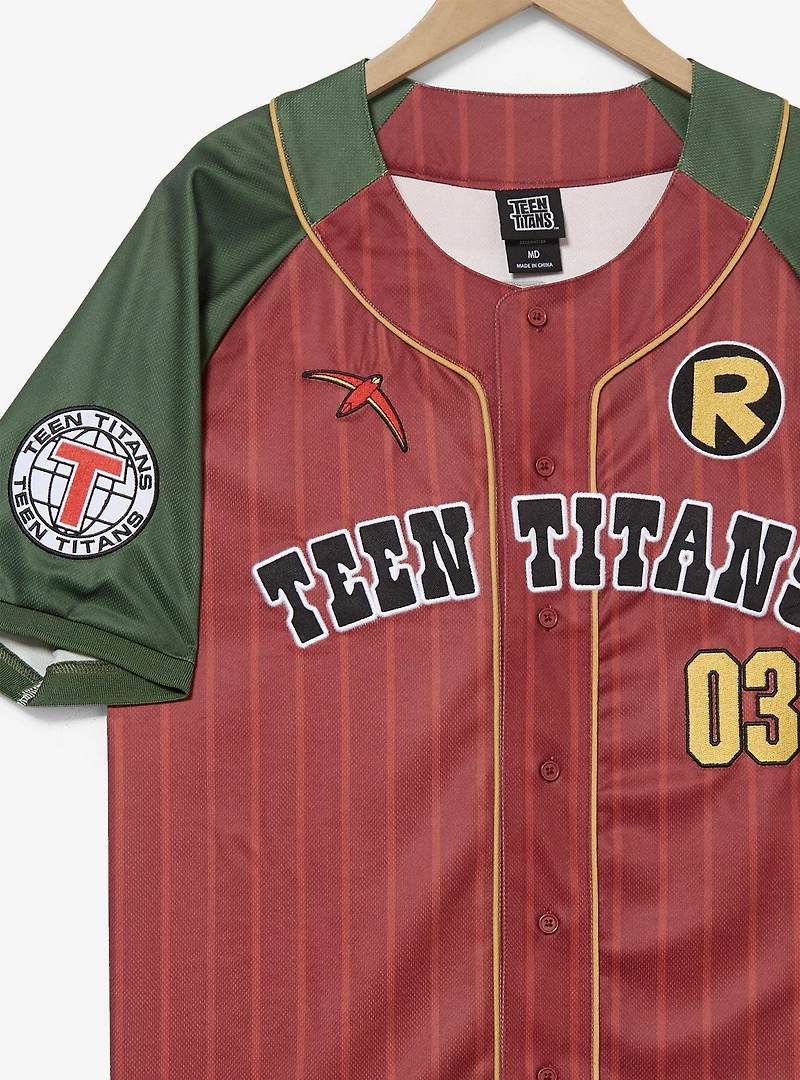 DC Comics Teen Titans Robin Striped Baseball Jersey - BoxLunch Exclusive