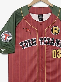 DC Comics Teen Titans Robin Striped Baseball Jersey - BoxLunch Exclusive