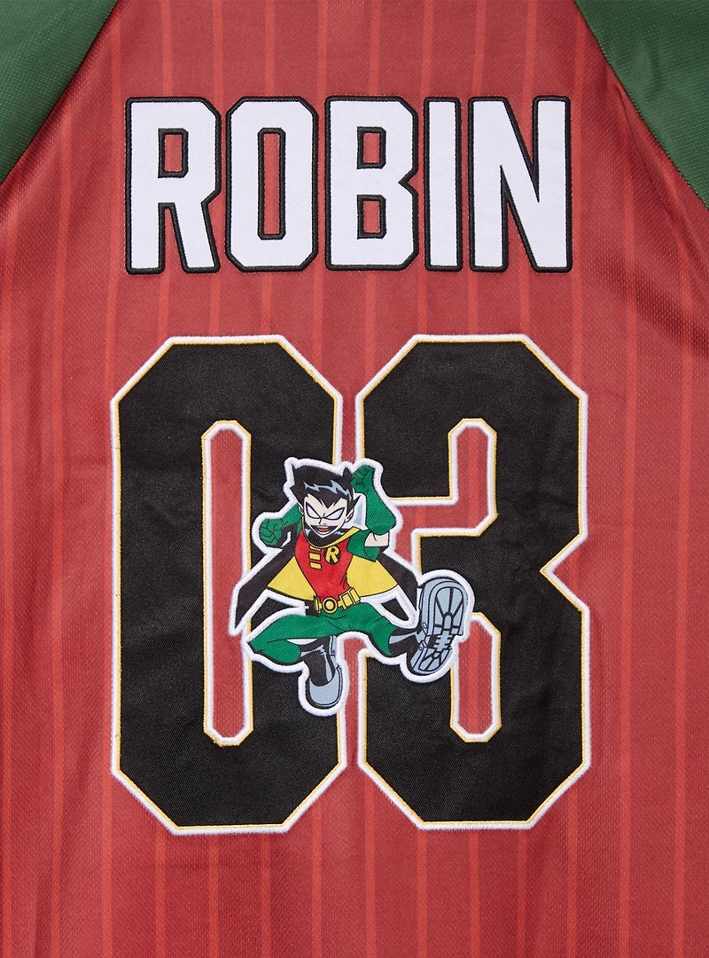 DC Comics Teen Titans Robin Striped Baseball Jersey - BoxLunch Exclusive