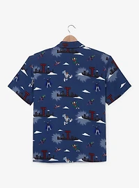 Teen Titans Allover Print Woven Button-Up — BoxLunch Exclusive