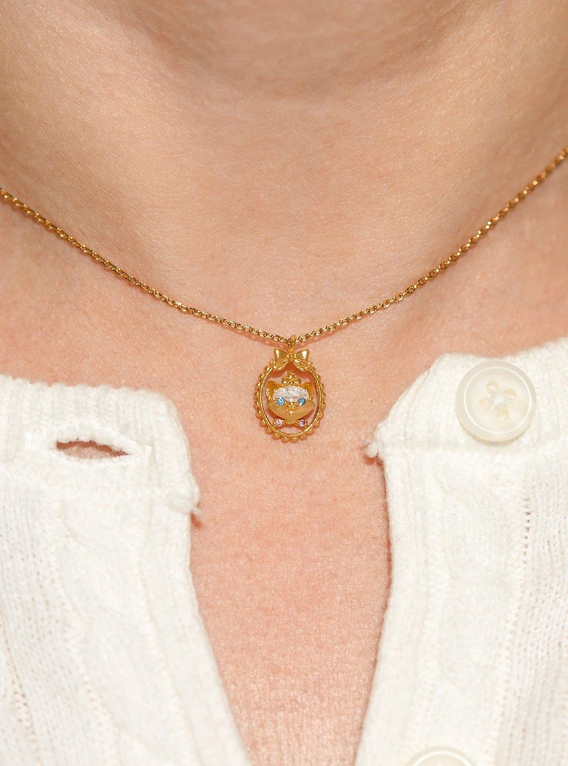Girls Crew Disney The Aristocats Marie Portrait Necklace - BoxLunch Exclusive