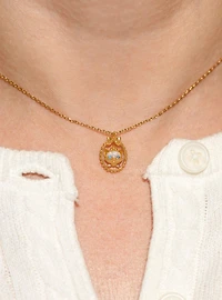 Girls Crew Disney The Aristocats Marie Portrait Necklace - BoxLunch Exclusive
