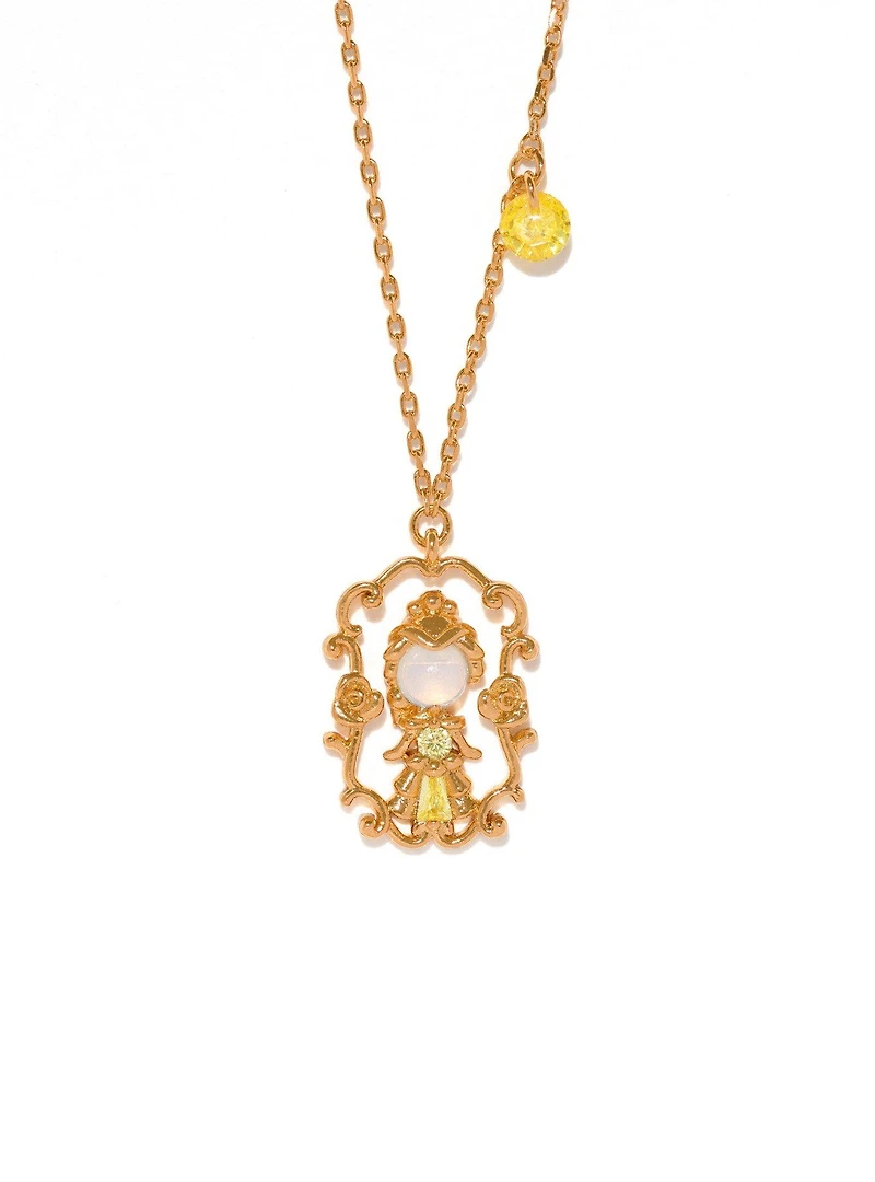 Girls Crew Disney Beauty and The Beast Belle Portrait Necklace - BoxLunch Exclusive