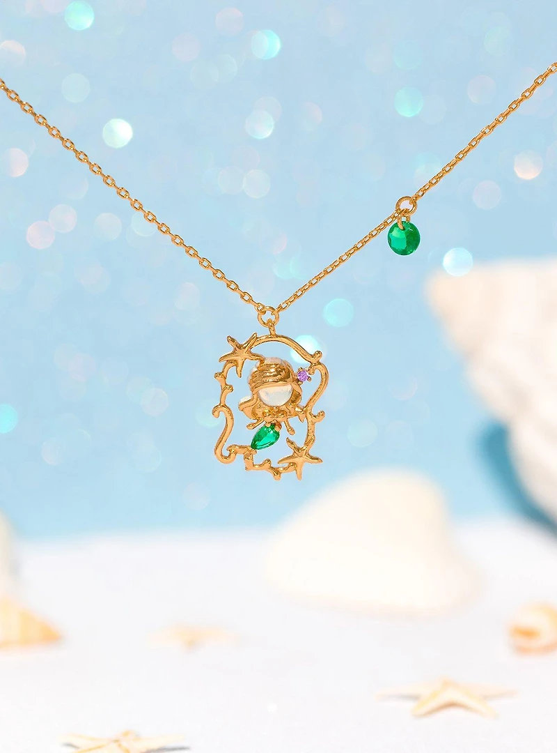 Girls Crew Disney The Little Mermaid Ariel Portrait Necklace - BoxLunch Exclusive