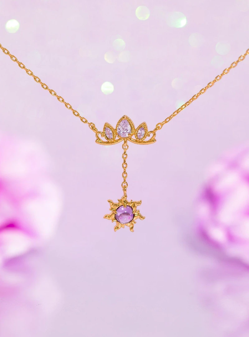 Girls Crew Disney Tangled Rapunzel's Crown Drop Charm Necklace - BoxLunch Exclusive