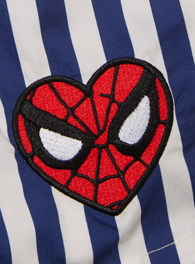 Marvel Spider-Man Heart Mask Striped Women's Boxer Shorts - BoxLunch Exclusive