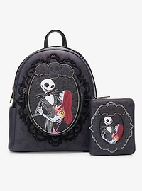 Loungefly Disney The Nightmare Before Christmas Jack and Sally Lovers Portrait Mini Backpack - BoxLunch Exclusive