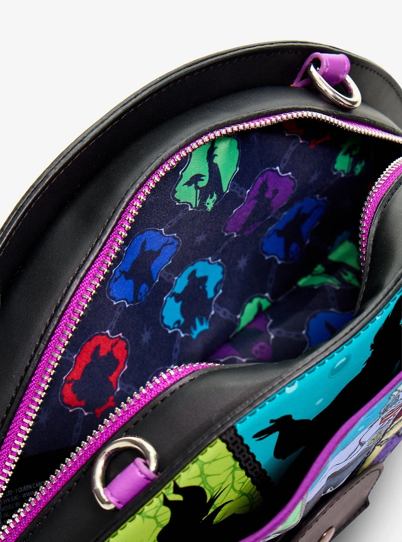 Loungefly Disney Villains Fan Figural Crossbody Bag - BoxLunch Exclusive