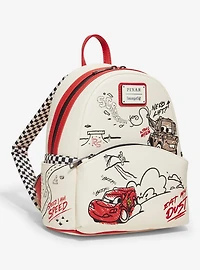 Loungefly Disney Pixar Cars Lightning McQueen & Mater Doodles Mini Backpack - BoxLunch Exclusive