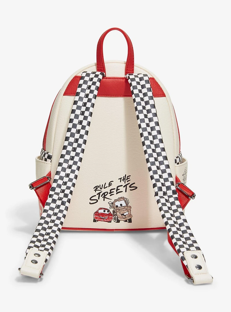Loungefly Disney Pixar Cars Lightning McQueen & Mater Doodles Mini Backpack - BoxLunch Exclusive