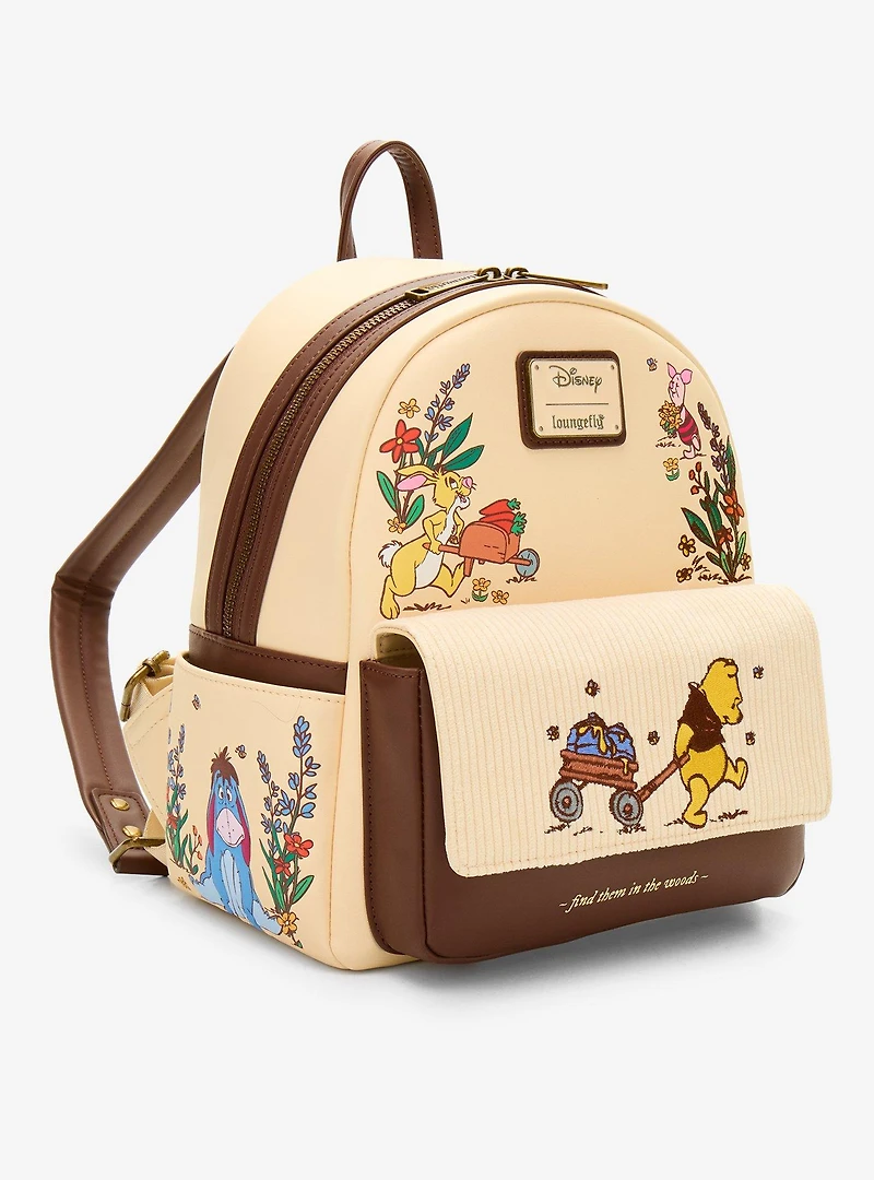 Loungefly Disney Winnie the Pooh & Friends Gardening Corduroy Mini Backpack
