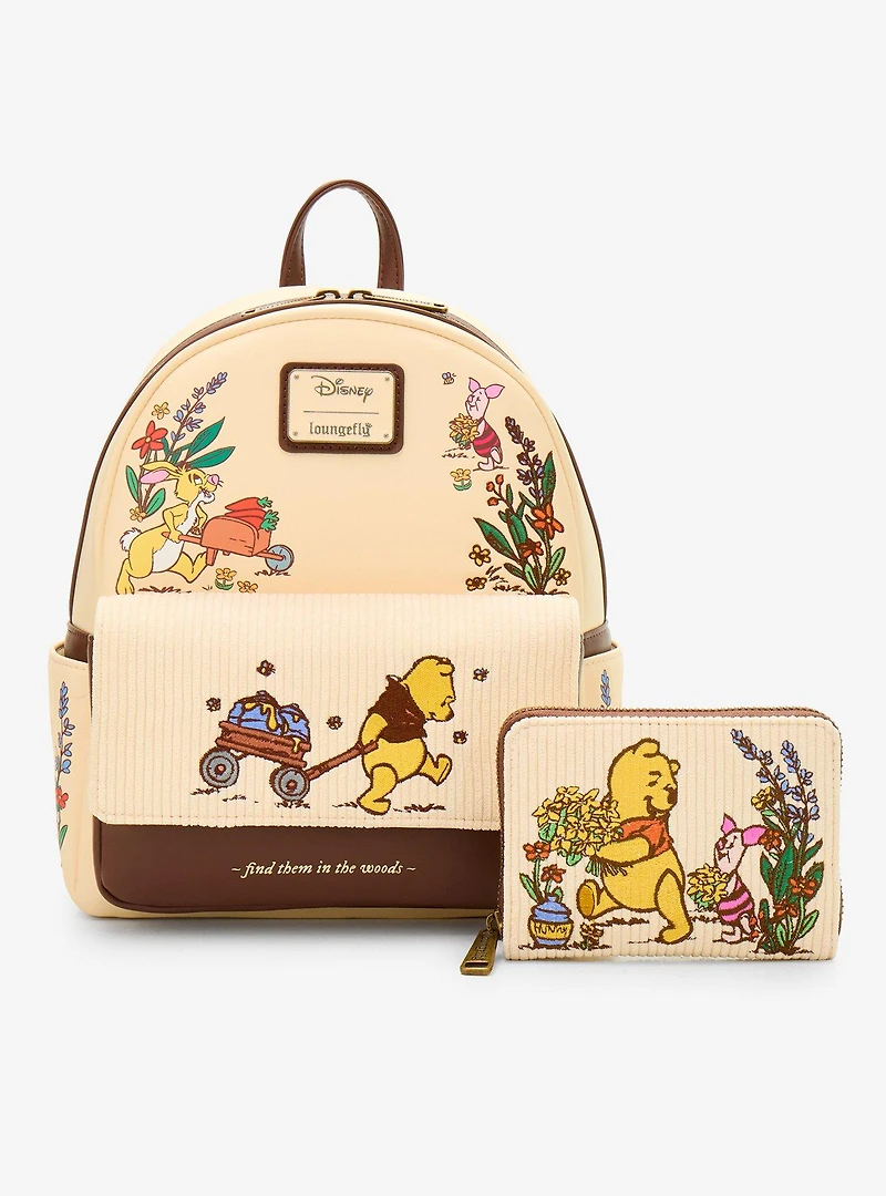 Loungefly Disney Winnie the Pooh & Friends Gardening Corduroy Mini Backpack - BoxLunch Exclusive