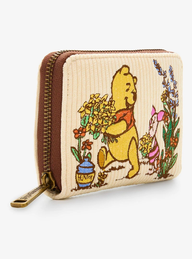 Loungefly Disney Winnie the Pooh & Friends Gardening Corduroy Accordion Wallet - BoxLunch Exclusive