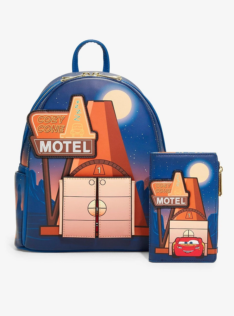 Loungefly Disney Pixar Cars Cozy Cone Motel Glow-in-the-Dark Wallet - BoxLunch Exclusive