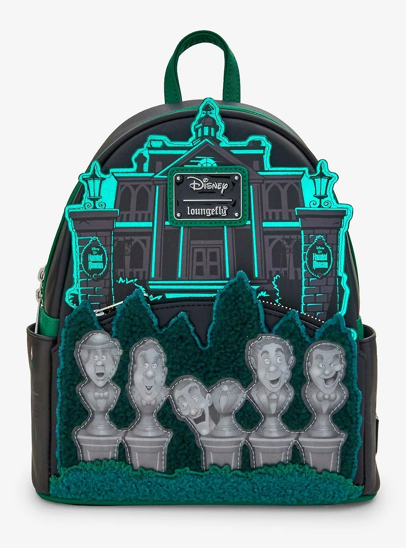 Loungefly Disney The Haunted Mansion Singing Busts Glow-in-the-Dark Lenticular Mini Backpack - BoxLunch Exclusive