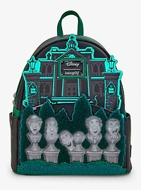 Loungefly Disney The Haunted Mansion Singing Busts Glow-in-the-Dark Lenticular Mini Backpack - BoxLunch Exclusive