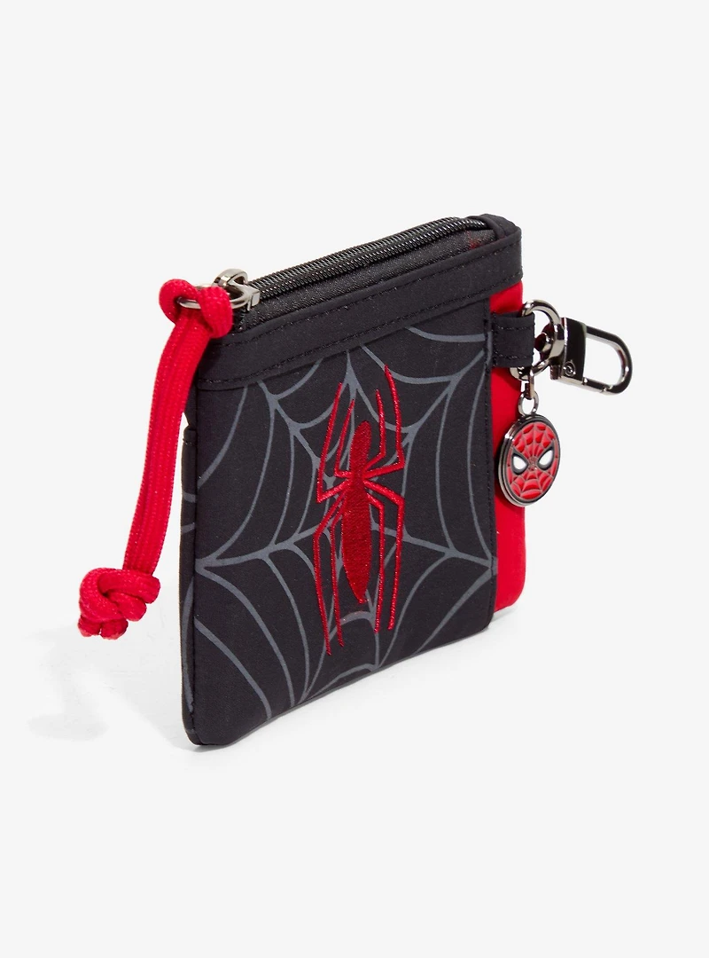 Marvel Spider-Man Web Logo Zippered Cardholder - BoxLunch Exclusive