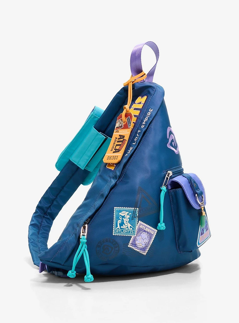 Disney Atlantis: The Lost Empire Stamps Crossbody  Triangle Sling Bag - BoxLunch Exclusive