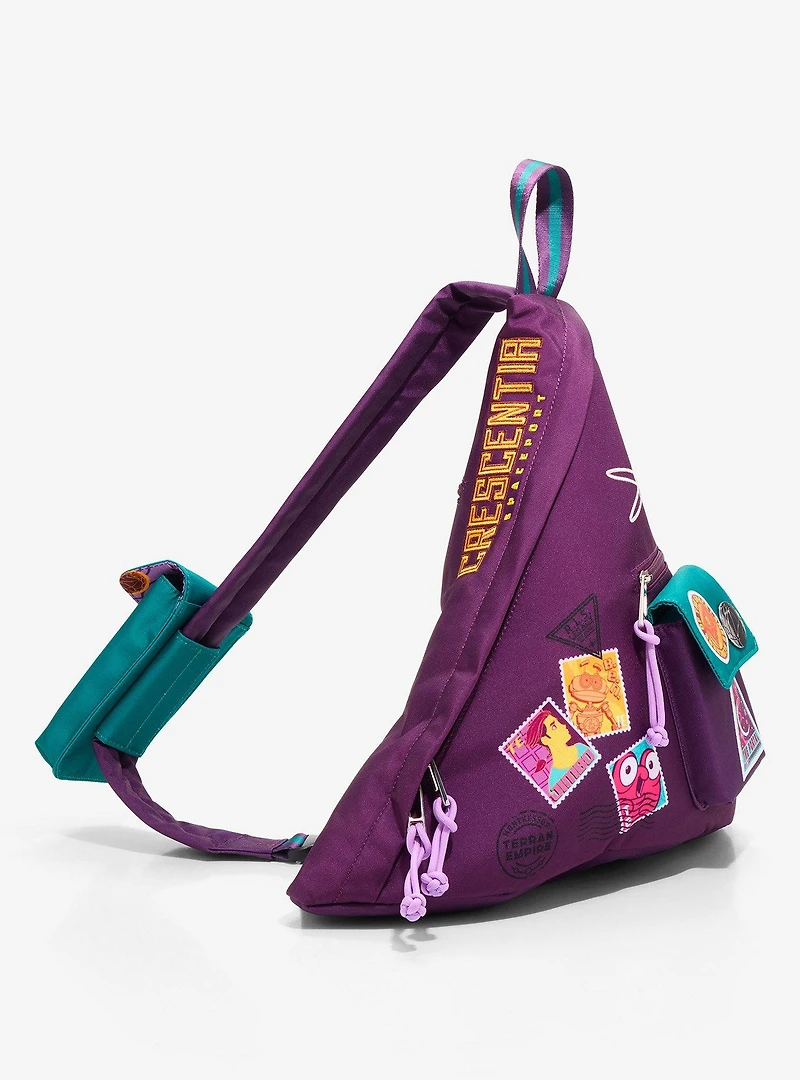 Disney Treasure Planet Character Stamps Triangle Crossbody Sling - BoxLunch Exclusive