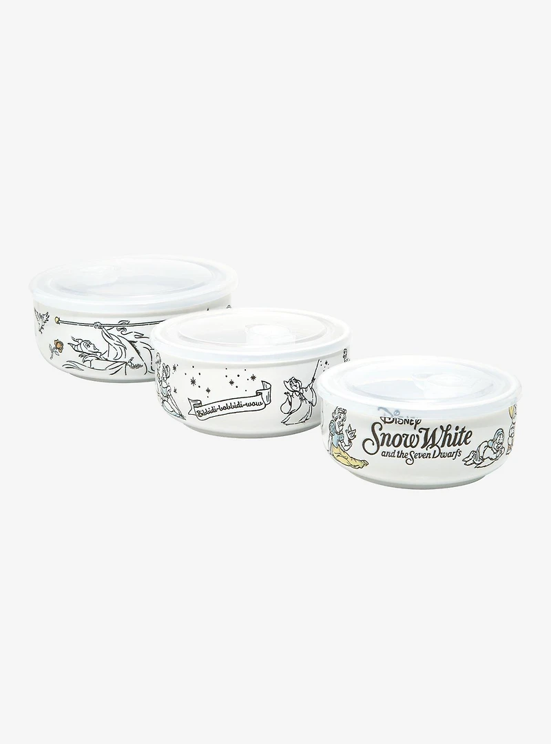 Disney Princess Sketch Character Bowl with Lid Set - BoxLunch Exclusive
