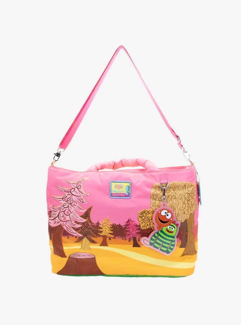 Whatever! Makes You Happy x Yo Gabba Gabba! Lands Double Sided Puffy Tote Bag