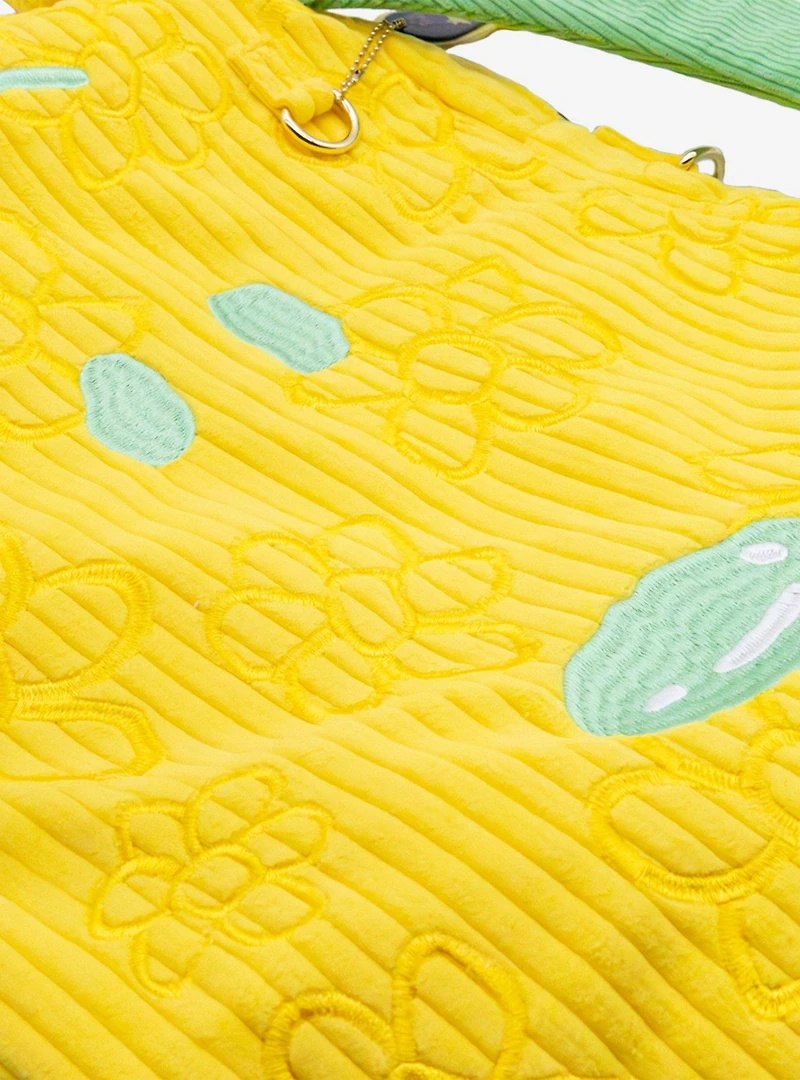 Whatever! Makes You Happy x Peanuts Sherbet Spring Snoopy Head Oversized Corduroy Tote Bag