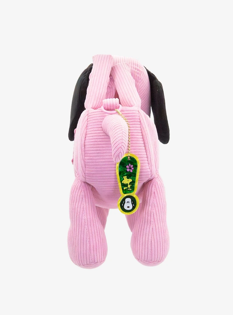 Whatever! Makes You Happy x Peanuts Sherbet Spring Snoopy Figural Corduroy Crossbody Bag