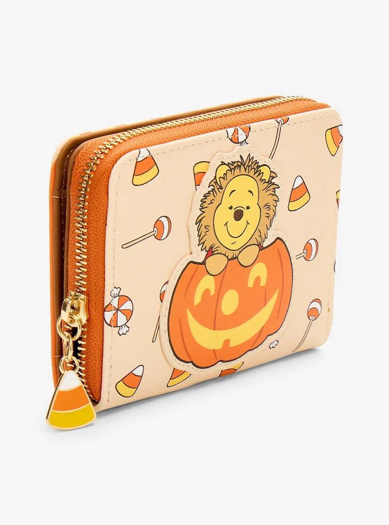 Disney Winnie the Pooh Lion Pooh Bear Pumpkin Zip Wallet - BoxLunch Exclusive