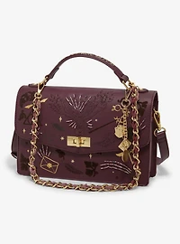 Harry Potter Flocked Magical Icons Crossbody Bag - BoxLunch Exclusive