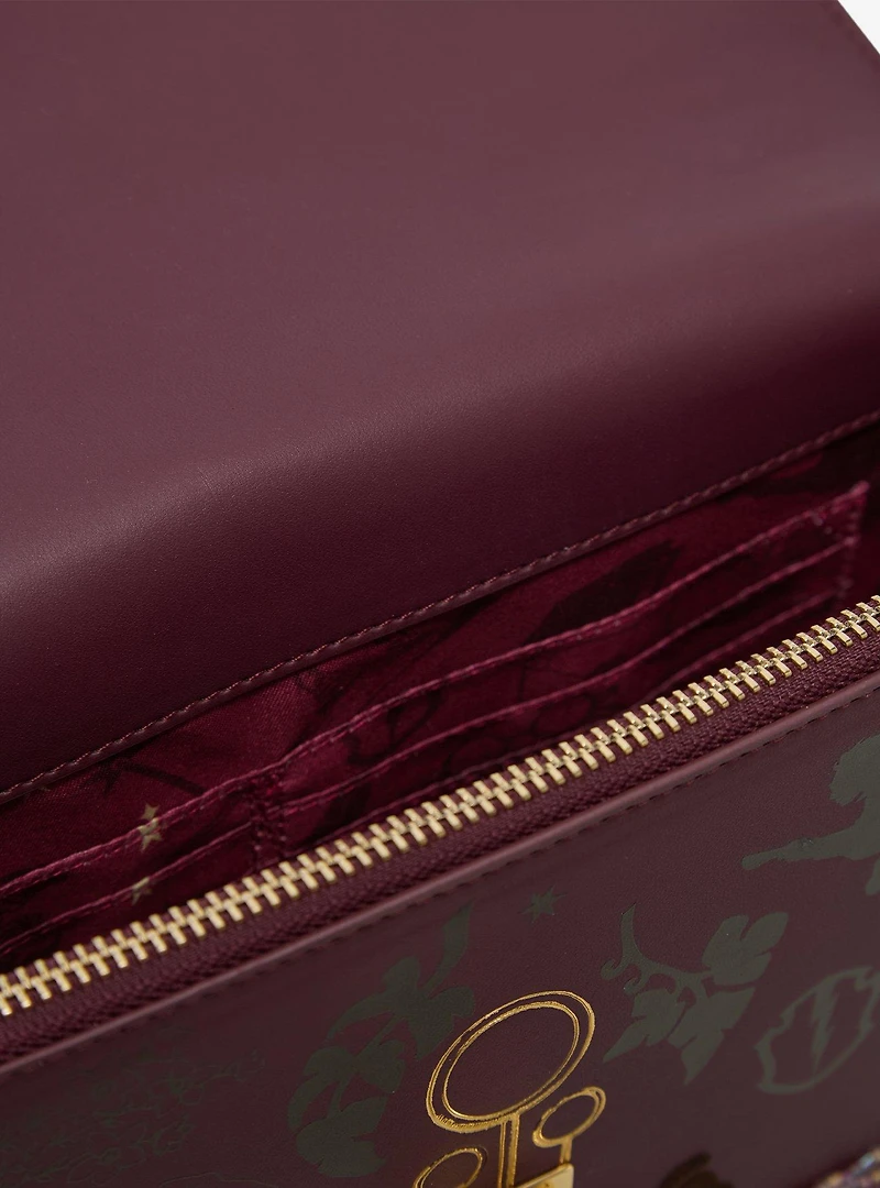 Harry Potter Flocked Magical Icons Crossbody Bag - BoxLunch Exclusive