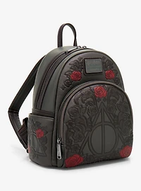 Loungefly Harry Potter The Deathly Hallows Floral Mini Backpack