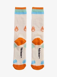 Pokémon Starters Striped Crew Socks — BoxLunch Exclusive