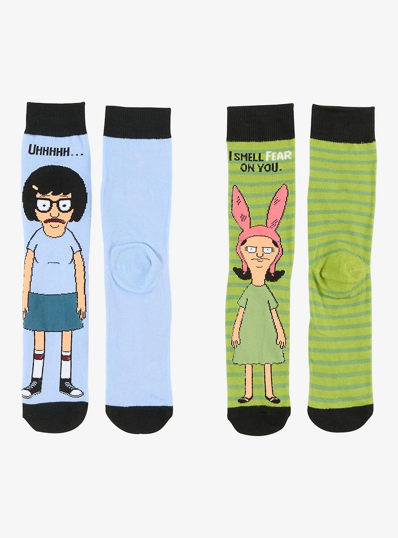 Bob's Burgers Tina & Louise Crew Sock Set