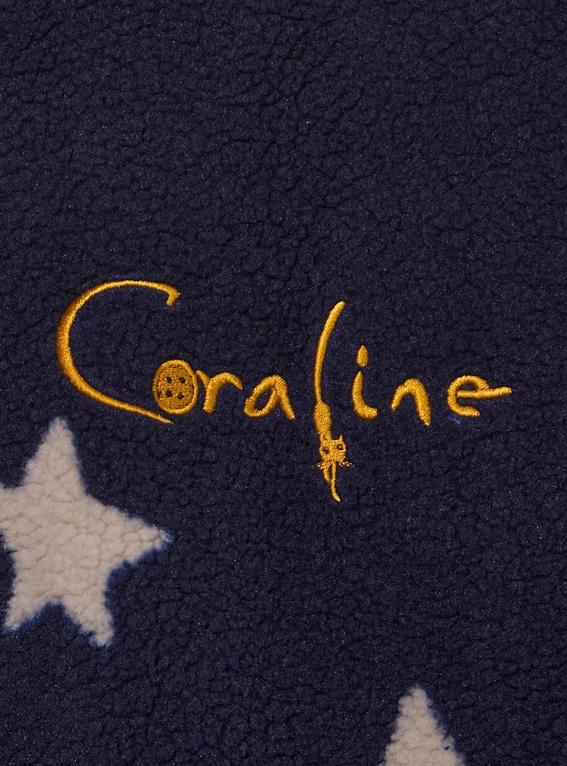 Coraline Star Allover Print Women's Hooded Sherpa Jacket - BoxLunch Exclusive
