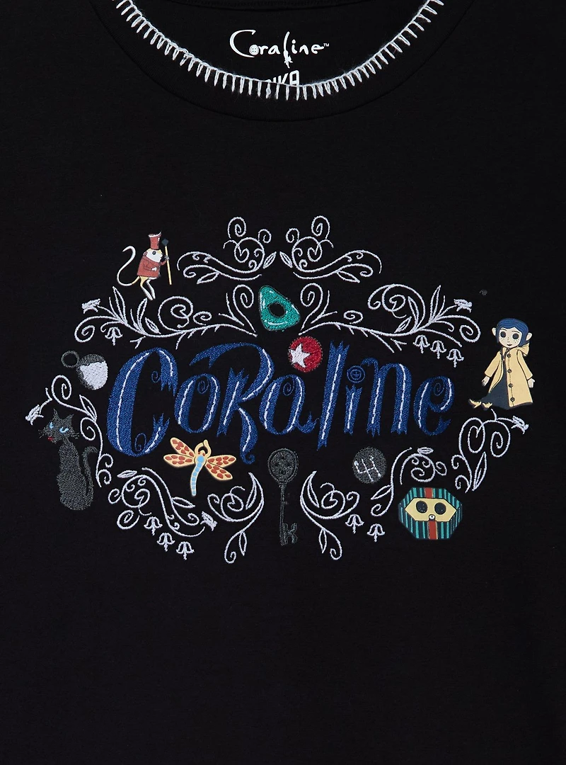Coraline Name Embroidered Women's T-Shirt — BoxLunch Exclusive