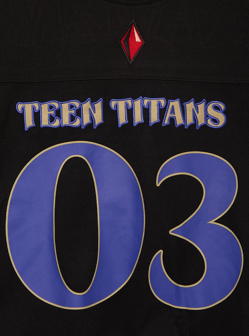 DC Comics Teen Titans Raven Women's Cropped Football Jersey - BoxLunch Exclusive
