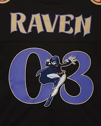 DC Comics Teen Titans Raven Women's Cropped Football Jersey - BoxLunch Exclusive