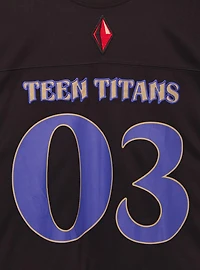 DC Comics Teen Titans Raven Women's Plus Cropped Football Jersey - BoxLunch Exclusive