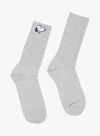 Peanuts Snoopy Embroidered Slouchy Crew Socks