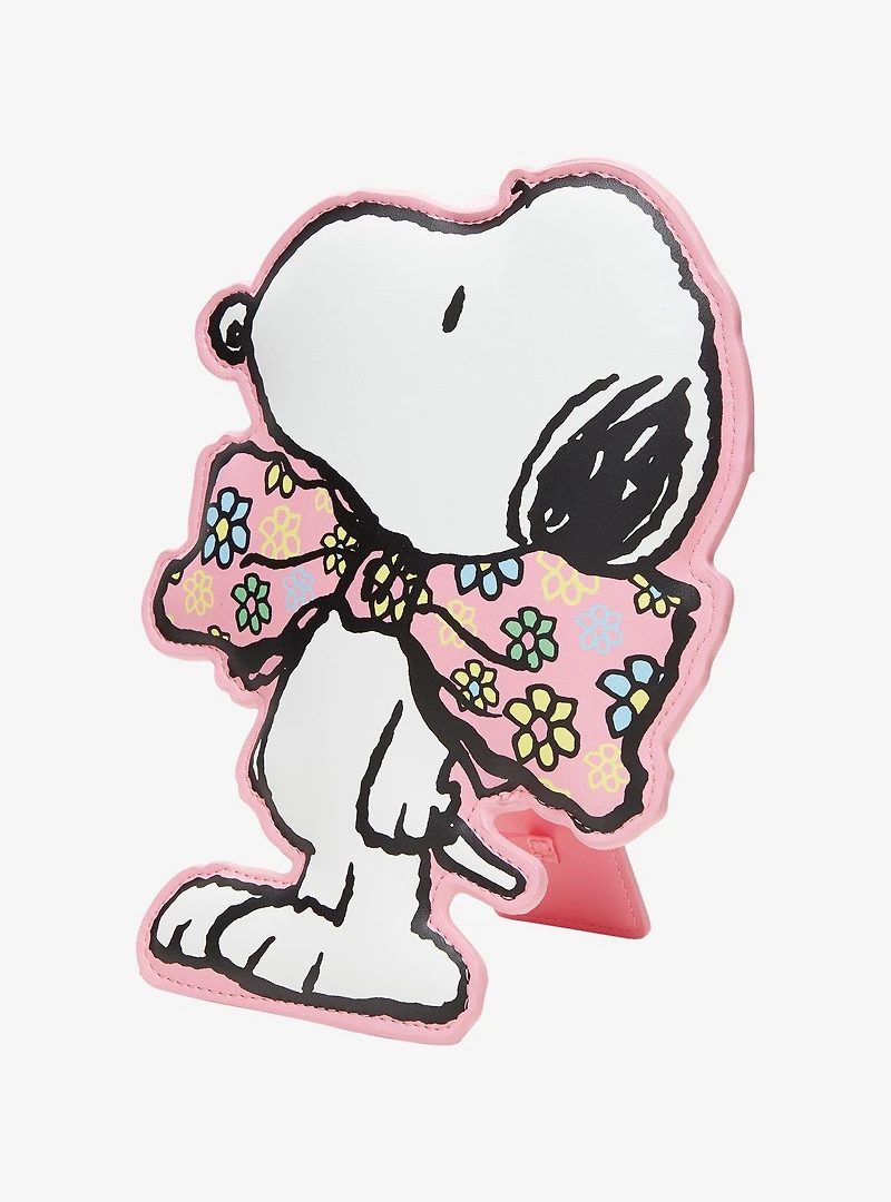 Whatever! Makes You Happy x Peanuts Floral Bow Snoopy Stand Keychain